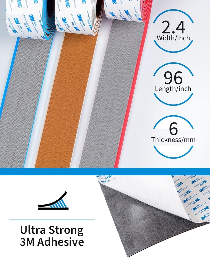 OCEANBROAD EVA Foam Boat Flooring 96''x2.4'' with 3M Adhesive Backing Marine Self-Adhesive Decking Faux Teak Sheet for Boats Swim Platform Helm Pad RV Floor - Image 2